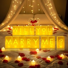 Luminary Paper Bags Wedding Proposal Decorations “Will You Marry me?” Light u…
