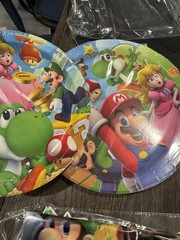 Super Mario Birthday Party Decorations Balloons Tableware Tablecloth Plates Set