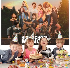 High School Musical Party Supplies Backdrop Banner Birthday Gift Theme Party