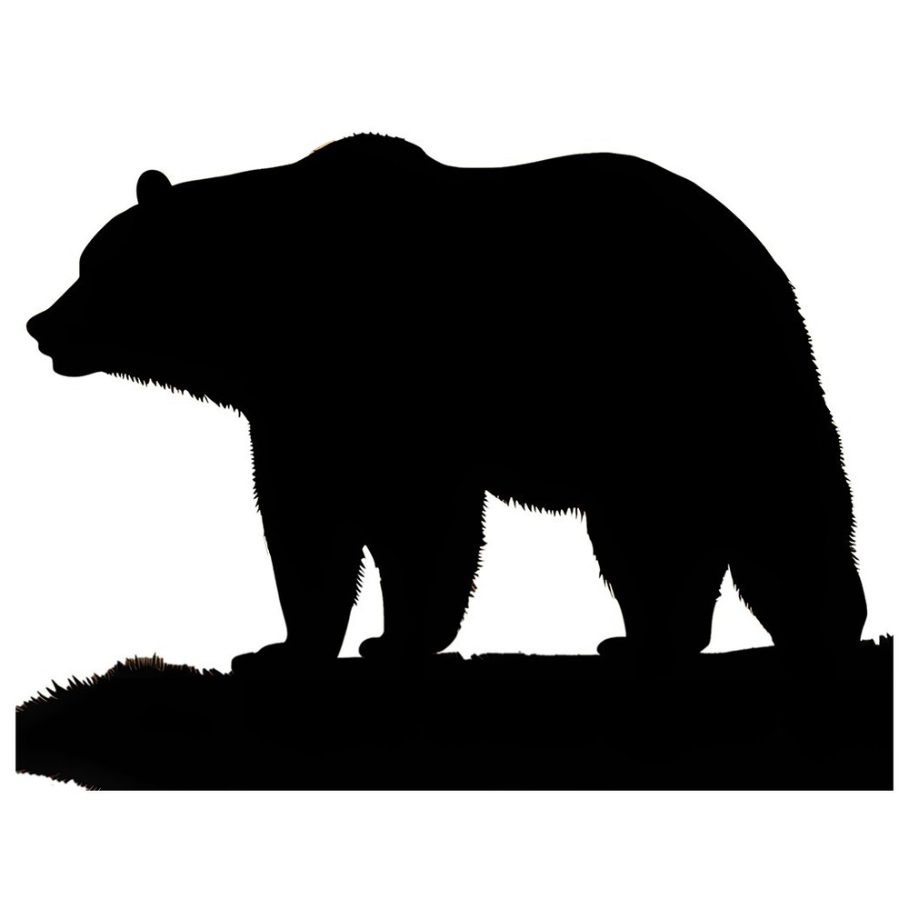 SS11161 Bear Silhouette Cardboard Cutout Standee Standup