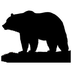 SS11161 Bear Silhouette Cardboard Cutout Standee Standup