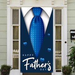 Happy Father’s Day Door Cover First Fathers Photo 71 x 35 inches, Blue