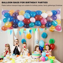 Balloon Transport Bags 2 Pack – 98.4″x59″ Heavy-Duty Reusable Clear Plastic B…