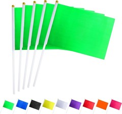 Versatile 25 Pack Mini Solid Green Flags – Perfect for Kids’ Birthdays & More