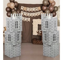 9 Pcs Medieval Party Decorations Knight Cardboard Castle Playhouse Large Medi…