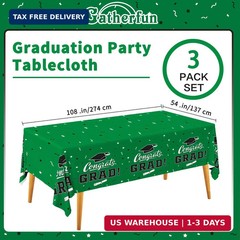 Gatherfun Graduation Party Decorations, Gongrats Grad Tablecover for Graduation