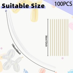 260 Balloons, 100 PCS Clear Long Balloons, Twisting Animal Balloon Clear Long…
