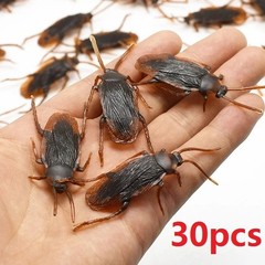 Fake Plastic Cockroaches Halloween Prank Rubber Bugs Joke Toys Gag Props