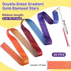 Yilloog 50 Pcs Ribbon Dancing Wands Party Favors 78.7 Inch Artistic Gymnastics