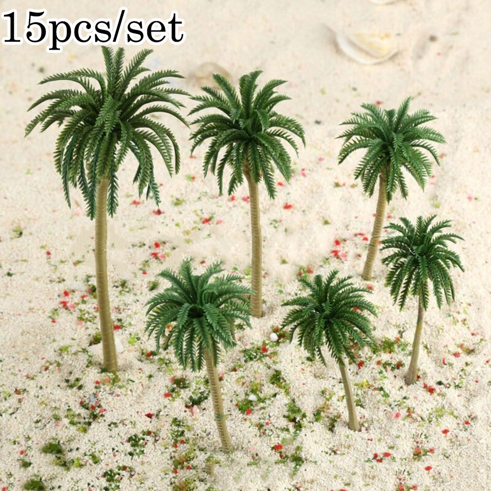 15X 1:65~1:150 Gauge Model Coconut Palm Trees HO N Scale Scenery House Home Deco
