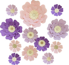 Blush Lilac Lavender Paper Flower for Girls Woman Birthday Party Backdrop Nurser