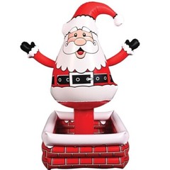 Inflatable Santa Cooler 48″ x 25″ Holds approx 48 12-oz Cans Party Decorations