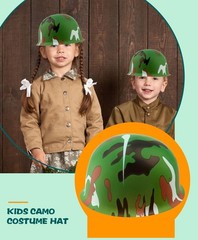 Flotory 36 Pack Kids Military Camouflage Hat Plastic Soldier Arm Helmet Dress…