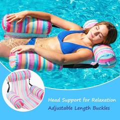 Inflatable Pool Float Chair – 2 Pack Pool Floats Adult Heavy Duty, Water Floa…