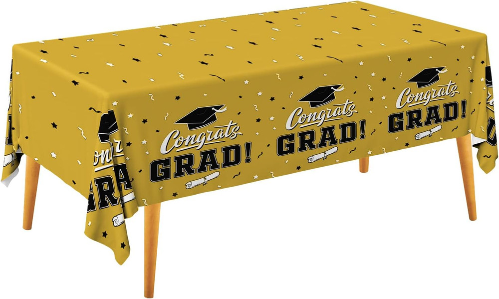 Graduation Tablecloths Graduation Party Table Decorations Waterproof Plastic Rec