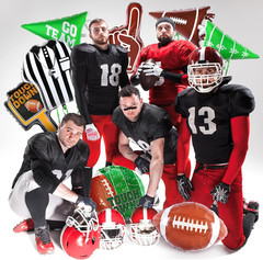 Football Shaped Foil Balloons, 8 Count, Touchdown Balloons for Football Game Tai