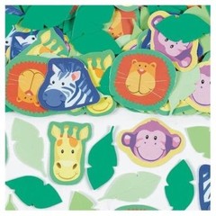 new JUNGLE ANIMALS CONFETTI big value pack Party Birthday Decoration lion monkey