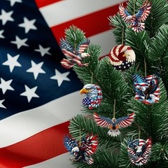 8 Pcs 4th of July Hanging Ornaments Eagle Independence Day Decorations Style 8