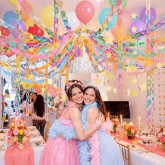 Fancy Princess Birthday Party Decorations Paper Chain Garland Strip Ceiling P…