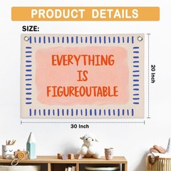 Everything is Figureoutable Positive Affirmations Wall Art Decor Wall Hanging…