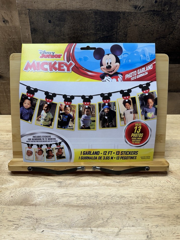 NEW Disney Junior 12’ Mickey Mouse Photo Garland Holds 13 Photos