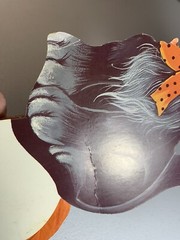 VTG HALOWEEN BLACK CAT HONEYCOMB PAPER TABLETOP DECOR CENTERPIECE