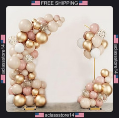 Balloon Arch Stand Set of 2 Metal Backdrop for Wedding Birthday Anniversary