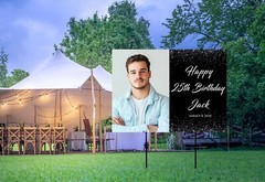 Birthday Yard Sign Custom Photo Personalized Lawn Sign Party Outdoor Decor