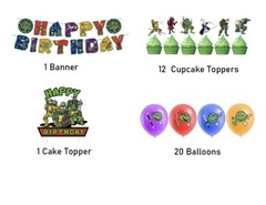 TMNT Teenage Mutant Ninja Turtles Theme Birthday Party Decorate Supplies Set