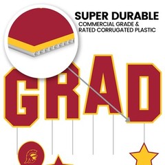 Official USC Grad Die Cut Yard Display Sign Set