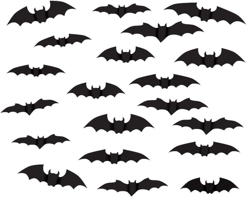 Bat Silhouettes Black Cutouts Haunted House Halloween Party Hanging Decoration