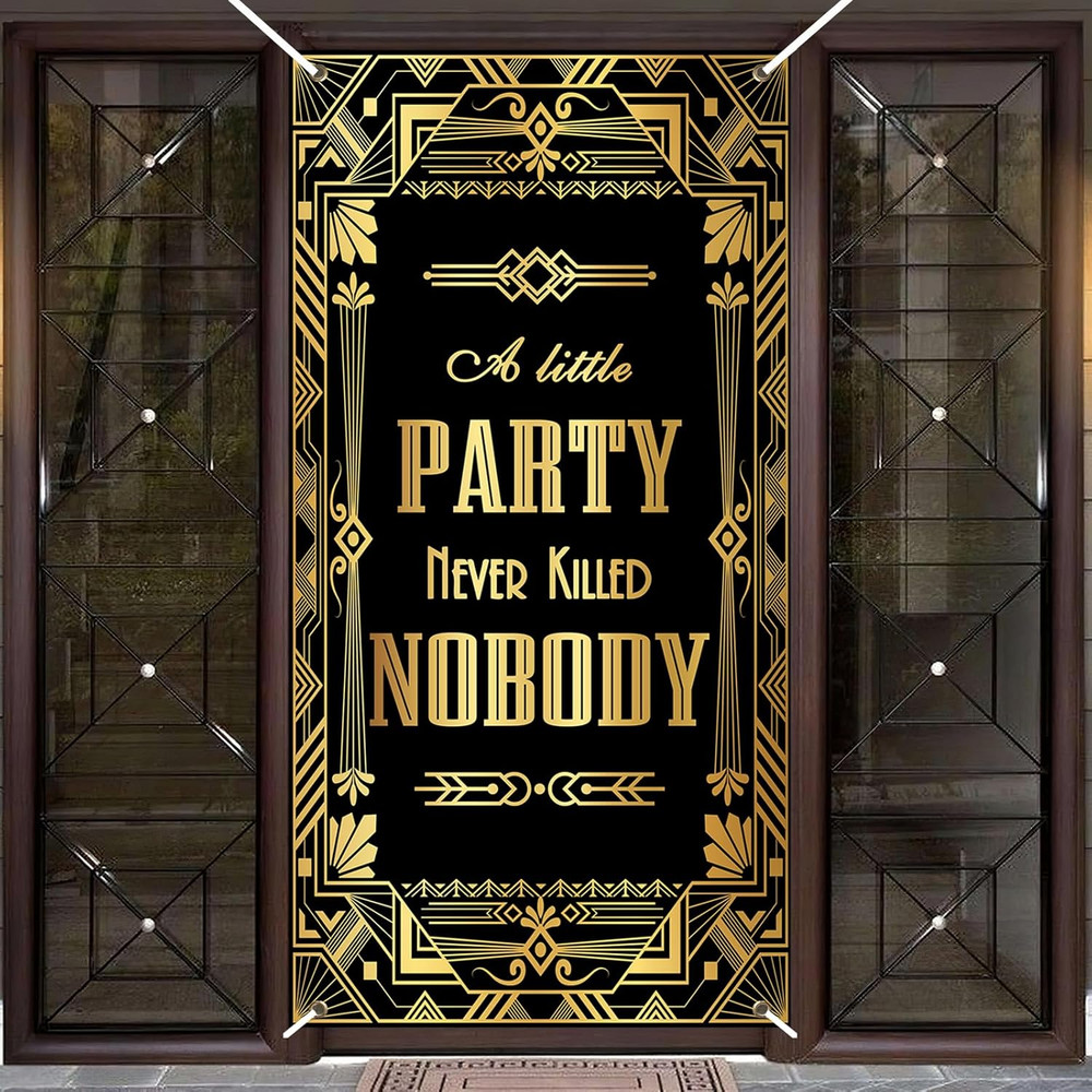 Roaring 20S Party Decorations Roaring 20S Door Cover Banner 1920S Party Decorati