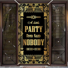 Roaring 20S Party Decorations Roaring 20S Door Cover Banner 1920S Party Decorati