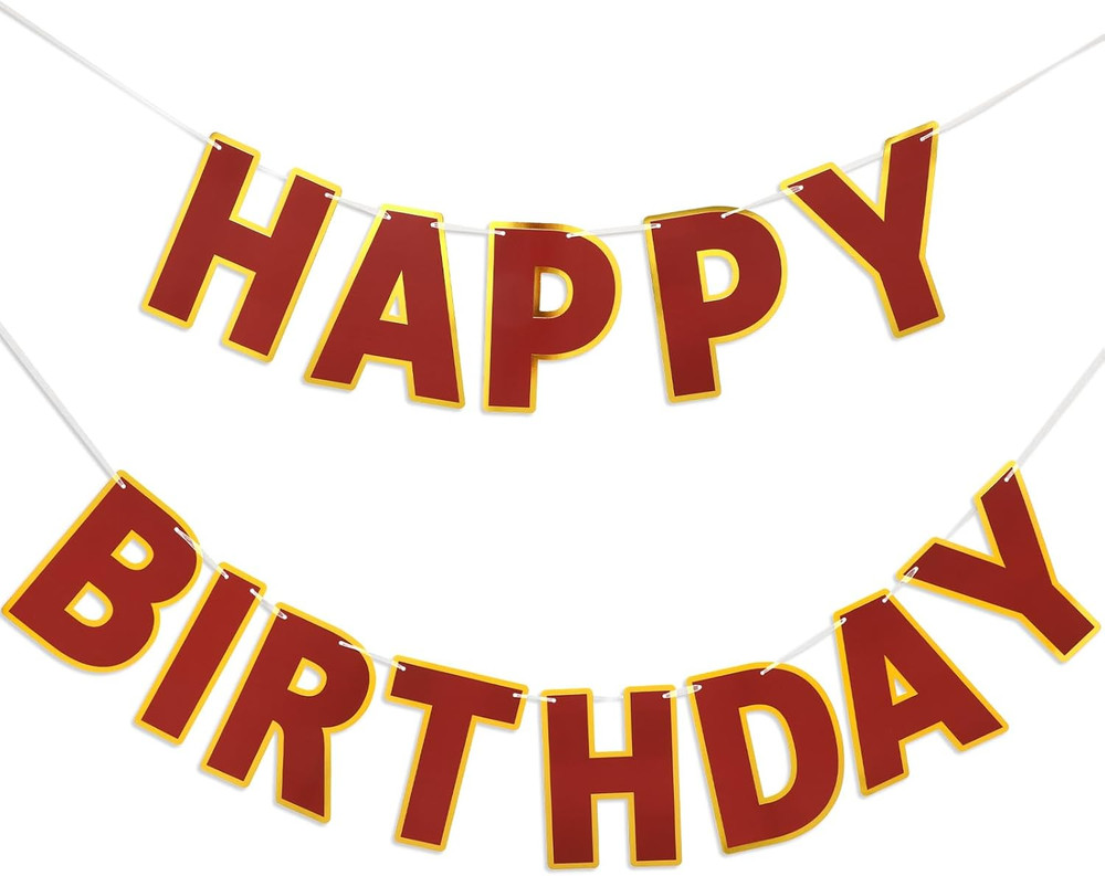Happy Birthday Banner – 9Ft Pre-Strung Happy Birthday Sign for Women, Men, Girls