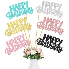 Happy Birthday Centerpiece Sticks Colorful Cheer to Birthday Table Toppers 12…