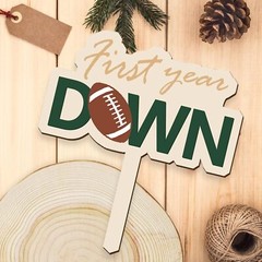 First Year Down Birthday Party Decorations, Rugby Football Cake Topper…