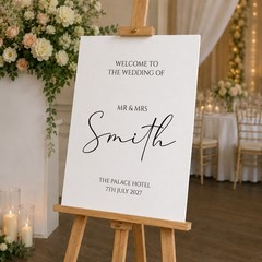 Personalised Wedding Welcome Sign | Custom Wedding Board, Wedding Signage