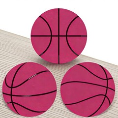 21 PCS Pink Paper Basketball Cutouts 7 Inch Theme Party Bulletin Board