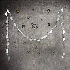 39ft Mirror Silver Circle Dots Garlands for Wedding Party Decorations Hanging Ci