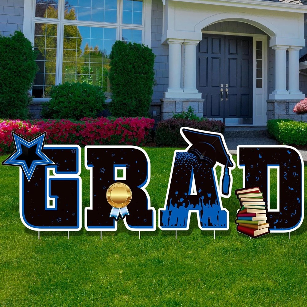 Jetec Graduation Yard Sign Class of 2026 Grad Yard Signs Graduation Decoration 2