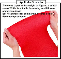 Crepe Paper Roll 8.2Ft Long 17 Inch Wide for Wedding Ceremony Various Large Fest