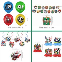 2026 World Cup Soccer Party Decorations Kit, Football Theme Decorations with Ban