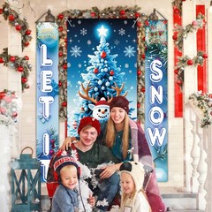 3Pcs Christmas Decorations Outdoor Indoor â€“ Merry Christmas Banner Set with…