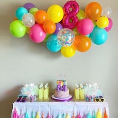 Multicolor Summer Balloon Arch Kit, Assorted Color Blue Purple Orange Green P…