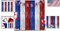 Easy Install Patriotic Fringes for 4th of July Parties | 2-Pack, 3.28FT x 7.05FT