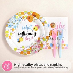 Which Will It Be? Disposable Baby Shower Tableware (Plates, Napkins, Forks)