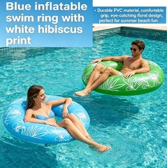 2 Pcs Pool Floats for Adults 36 inch Large Inflatable Floats Tube Hawaiian Tr…