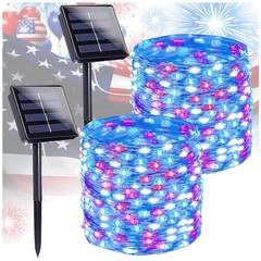 Solar 4th of July String Lights 2Pack 400LED