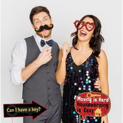 Housewarming Party Photo Booth Props Welcome Home House Decor Kit 12