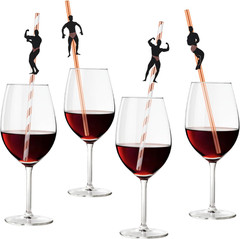 36 Pcs Bachelorette Straws, Funny Male Dancer Drinking Straws for Bachelorette P